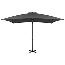 vidaXL Ombrellone a Sbalzo con Palo Alluminio Antracite e Base Tenda Parasole