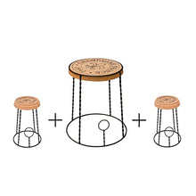 Biosughero - Set Arredamento Design winebar - Tavolino Gabbietta + 2 sgabelli Gabbietta in Sughero