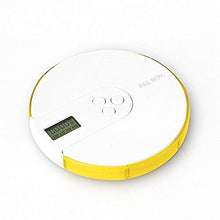 FZ FUTURE Scatola per Pillole Portatile, portapillole con Timer Sveglia Pill Dispenser, per Pillole Vitamin Olio di Pesce Aiuta Gli Anziani,Giallo