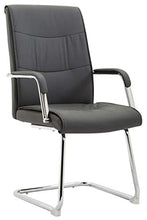 CLP Sedia Sala Pranzo Caro V2 I Sedia Ufficio Cantilever Con Braccioli In Similpelle E Metallo Cromato I Poltroncina Studio Carico Max 120 KG, Colore:marrone chiaro