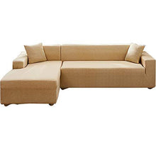 Copridivano a 2 posti, 1 pezzo, 2 posti, per braccioli, divano ad angolo con doppia seduta, protezione elastica per divano a 2 posti (120-190 cm), colore beige - Arredi Casa