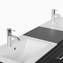 Mobile bagno a terra Cosmo Modern nero satinato