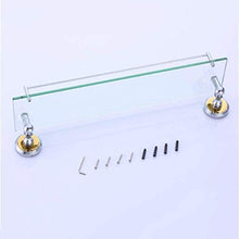 GDFEH Scaffale per Il Bagno Scaffale per Cosmetici a 1 Strato, con Asta di Rame Full Rame Bathroom Glass Shelf Bathrofed Bathrofd Bagno Bagno Scaffale 38 cm / 14,9 Pollici