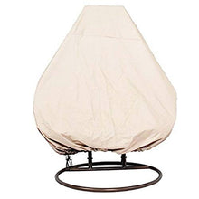 Copertura impermeabile da sedia a battente, patio resistente all'acqua esterno copertura sedia sospesa, custodia per uova in vimini custodie per sedie per uova protettiva per mobili,Beige,232*203cm