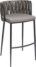 Kare Design Sgabello, Pelle, Grigio, 100 x 52 x 54 cm