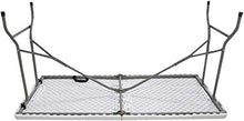 Tavolo da campeggio 5ft Heavy Duty Pieghevole Catering Camping Protable Picnic Garden Patio BBQ Party Tabella Pieghevole Pieghevole Tavolo da Trestle Facile da assemblare per BBQ Picnic Party con palm