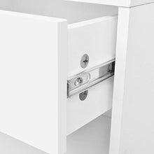Kshzmoto Comodo Comodino per Camera da Letto in 2 Pezzi, Comodino in Particelle di Legno Bianco Set da 2 Pezzi 36,5 x 30,5 x 38 cm (Lunghezza x Larghezza x Altezza) -con 1 cassetto