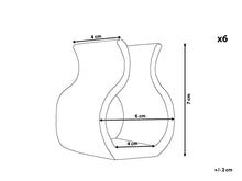 Beliani Set di 6 Morsetti di Collegamento in Plastica Nera per Mobili in Rattan