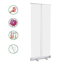 Schermo di Protezione da Starnuti, Banner Roll Up Trasparente Portatile, per Barbiere, Ufficio, Negozi, Ristorante, Assemblaggio Facile e Veloce