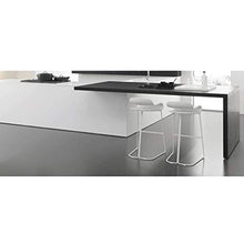Miwaimao - Sgabello alto in acciaio INOX per casa, semplice e creativo, confortevole (colore: rosso, dimensioni: 76 cm), bianco, 66 cm