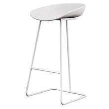 GYPPG Chairs Modern Bar Stools Pub Kitchen Counter Height Footrest Kitchen Dining Home Cafe Bistro Strong Durable Metal Iron (White,Black) Counter Kitchen