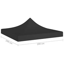 vidaXL Tetto per Tendone per Feste 2x2 m Nero 270 g/m²