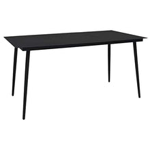 FAMIROSA Set da Pranzo da Esterni 7 pz in Corda di Cotone e Acciaio Nero-8278