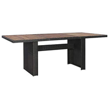 SKM Set da Pranzo da Giardino 9 pz con Cuscini in Polyrattan Nero (85.3kg)