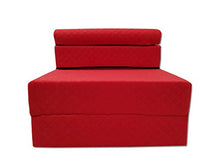 Odolplusz - Materasso pieghevole per ospiti, 3 pezzi, in gommapiuma, pieghevole, con rivestimento lavabile, per adulti (70 x 200 x 15 cm, rosso)