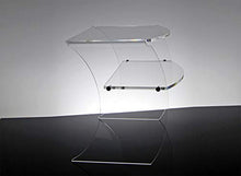 Slato Comodino da Notte dal Design Moderno a Due Ripiani in plexiglass Trasparente Urano
