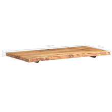 FAMIROSA Piano per Lavabo Bagno in Massello di Acacia 100x55x3,8 cm