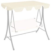 OUSEE Baldacchino per Dondolo Giardino Crema 226x186 cm 270 g/m2