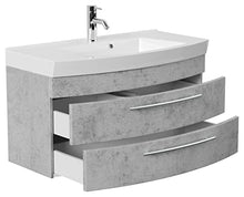 Mobile bagno curvo Bella 100cm grigio cemento