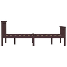 FAMIROSA Giroletto con 2 Cassetti Marrone Scuro Legno di Pino 140x200 cm-0618