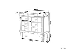 Beliani Credenza a 6 cassetti in vetro a specchio Mozela