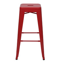 Set 2X sgabelli bistrot Design Industriale HWC-A73 Metallo Verniciato Rosso