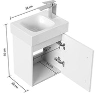 Mobile bagno con lavabo Geberit Icon 38cm a destra rovere chiaro