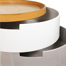 HOME DECO Factory Comodino, Polyester, Grigio, 38 x 55 x 38 cm