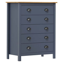 vidaXL Credenza Hill Range 5 Cassetti 79x40x96,5cm in Massello di Pino