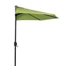 Ombrelloni Ombrello Semi Rotondo da 9 Piedi / 10 Piedi Mezzo, Manovella Verde con Struttura in Metallo, per Piccolo Terrazzo Balcone Giardino (Size : 3m×2.4m/9.8ft×7.9ft)