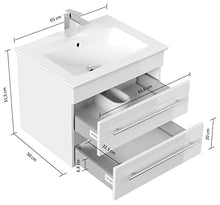 Mobile bagno con lavabo Villeroy & Boch Venticello 65cm antracite venato