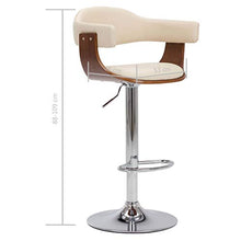 UnfadeMemory 2 pz Sgabelli da Bare da Cucina, Sgabello Lounge con Schienale e Braccioli in Similpelle (Crema e marrone scuro)