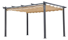WEBMARKETPOINT - Pergola in alluminocon telo retrattile, 3 x 4 m