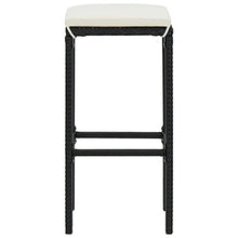 vidaXL Set Bar da Giardino 8 pz con Cuscini in Polyrattan Nero