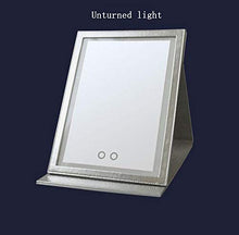 WM LED Touch PU Specchio Fill Light Beauty Makeup Cura della Pelle Specchio Specchio Il Trucco Specchio Il Trucco da Tavolo Specchio Pieghevole Portatile mirror-10.24