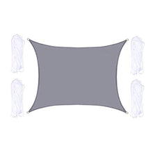QYQS Tende A Vela da Giardino Grigie Attrezzatura A Vela Durevole per Terrazza da Giardino Tenda da Sole Rettangolo A Vela Impermeabile(Size:3X6m/10X20ft)