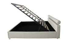 Gstore Letto Matrimoniale Contenitore in Ecopelle Moderno [JB11] (Bianco, Ecopelle)