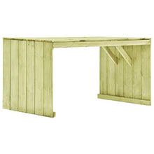 E E-NICES Tavolo da Giardino 150x87x80 cm in Legno di Pino Impregnato