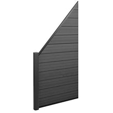 Mendler Pannello supplementare frangivento Obliquo SX Privacy Sarthe WPC Alluminio Premium 95cm Antracite