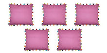 Bordeaux Cushion Cover with Colorful Tassels (5 PCS 20 x 20â)