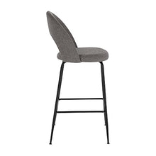 Kave Home - Sgabello Mahalia Grigio Scuro Altezza 65 cm