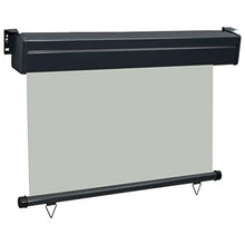 vidaXL - Tenda da sole laterale per balcone, 100 × 250 cm, colore: Grigio