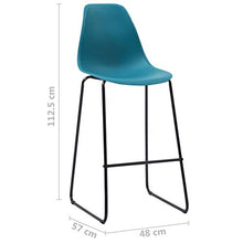 FAMIROSA Sedie da Bar 4 pz Turchesi in Plastica