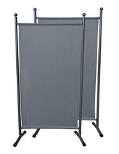 QUICK STAR 2 Pezzi Paravento da Giardino 180 x 78 cm Divisorio in Tessuto Balcone Protezione della Privacy Grigio