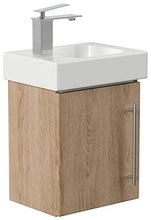 Mobile bagno con lavabo Geberit Icon 38cm a sinistra rovere chiaro