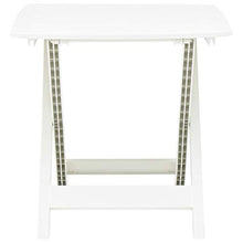 OUSEE Tavolo da Giardino Bianco 79x72x70 cm Plastica