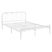 [en.casa] Struttura Letto in Metallo con Testiera e Pediera 140 x 200 cm Letto Francese/Matrimoniale - Bianco
