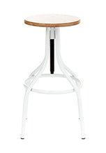 Wink design, Bergen, Sgabello Regolabile a Vite, Legno, Bianco
