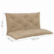 Festnight Cuscino per Dondolo Cuscino Lungo per Panchina da Giardino 100 cm con Schienale Resistente e Comodo per Panca da Esterno ed Interno
