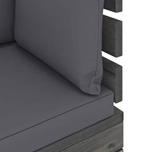 vidaXL Set Divani da Giardino su Pallet 7 pz con Cuscini Massello Pino